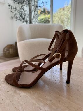 Banana Republic Brown Suede Strappy High Heel Sandals